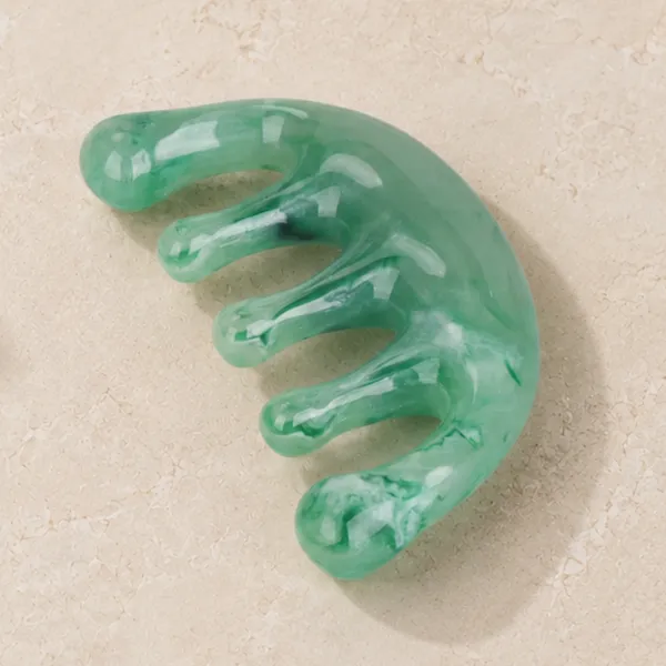 5-Tooth Head Massage Comb Green