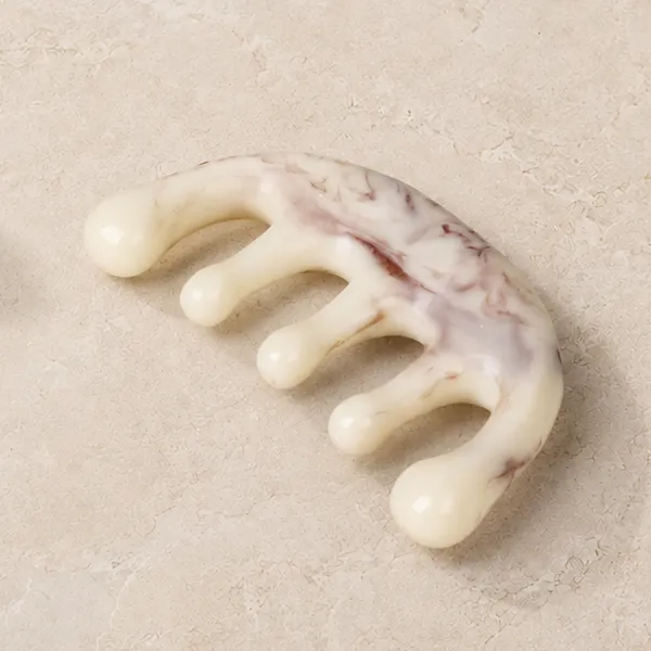 5-Tooth Head Massage Comb Milk