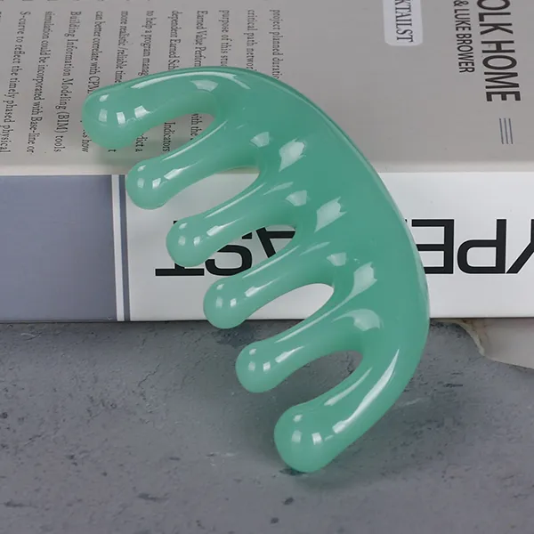 6-Tooth Scalp Massage Comb Green