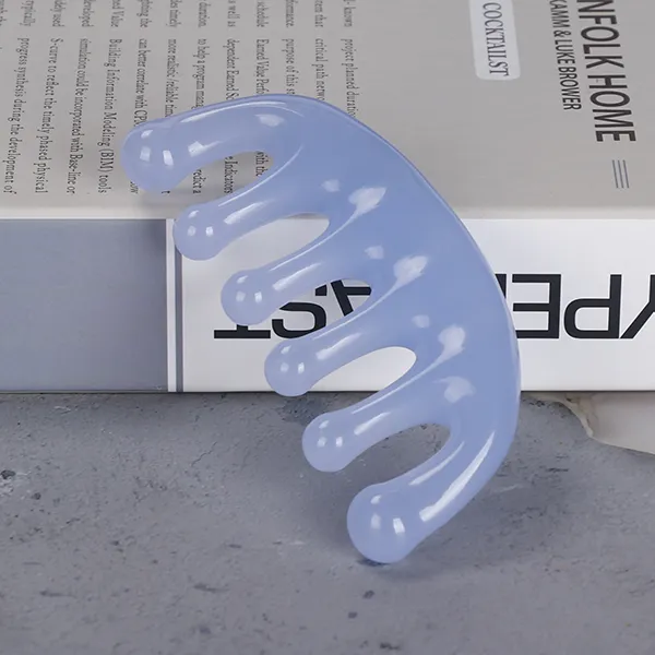 6-Tooth Scalp Massage Comb Light Blue