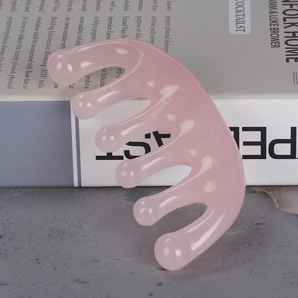 6-Tooth Scalp Massage Comb Pink