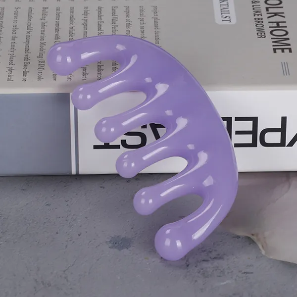 6-Tooth Scalp Massage Comb Purple
