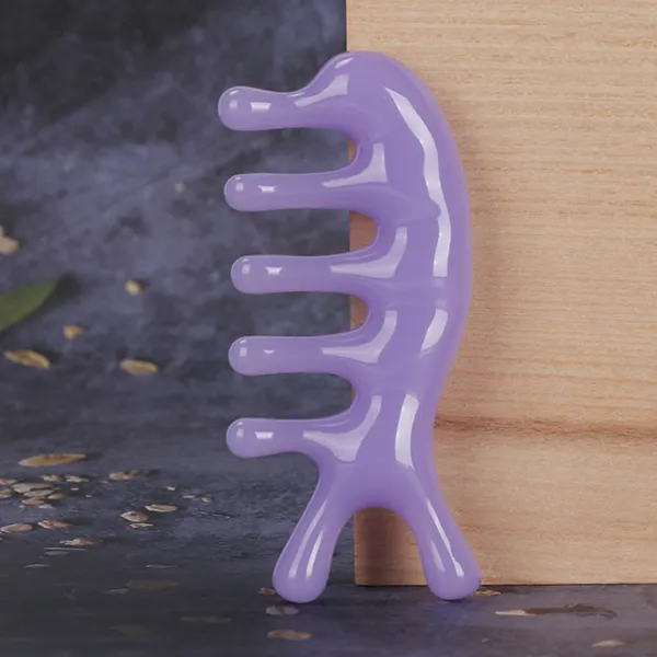 Acupressure Scalp Massage Comb Purple