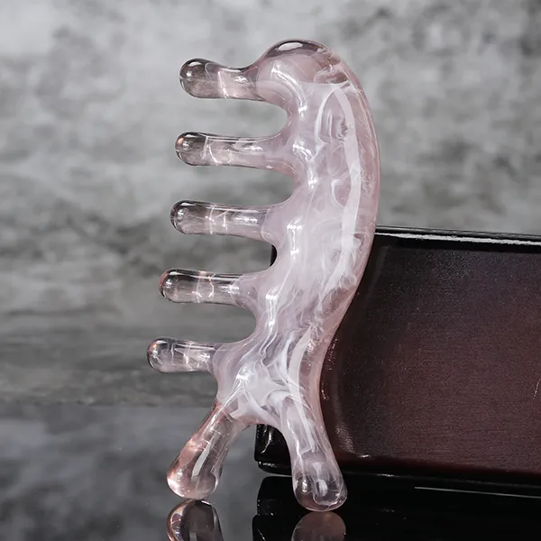 Acupressure Scalp Massage Comb Transparent Pink