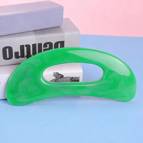 D Shape Body Gua Sha Green