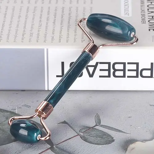 Double Head Resin Face Roller Dark Green