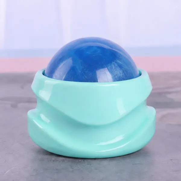 Handheld Massage Roller Ball Blue with Green Base