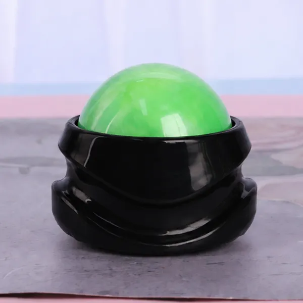 Handheld Massage Roller Ball Green with Black Base