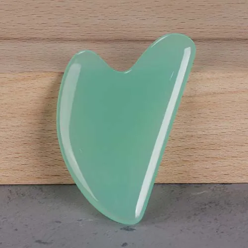 Heart Shape Resin Gua Sha Green