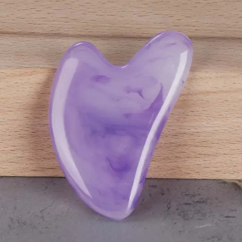 Heart Shape Resin Gua Sha Purple