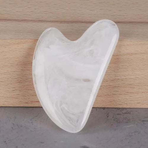 Heart Shape Resin Gua Sha White