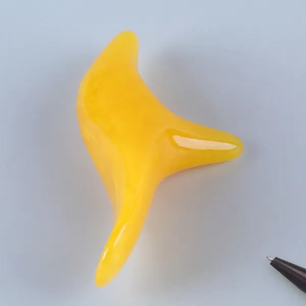 Horn Shape Reflexology Tool Yellow