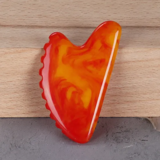 Scalloped Edge Resin Gua Sha Fire