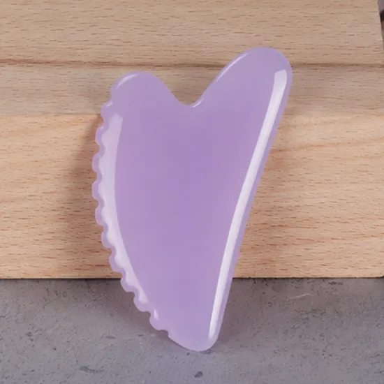 Scalloped Edge Resin Gua Sha Purple