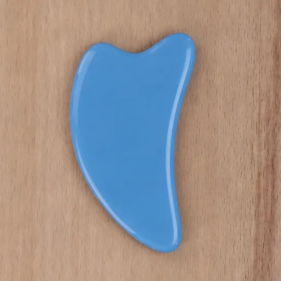 Slim Curved resin Gua Sha Blue